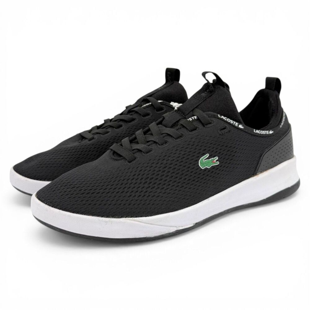 NWT Lacoste Men's LT Spirit 2.0 Performance Sneakers Black Size 12.5